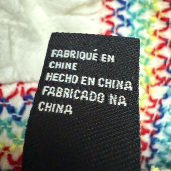 Forever 21 Smocked Crop Top Colorful Ruffle Adjustable Spaghetti Straps Medium - Picture 4 of 4